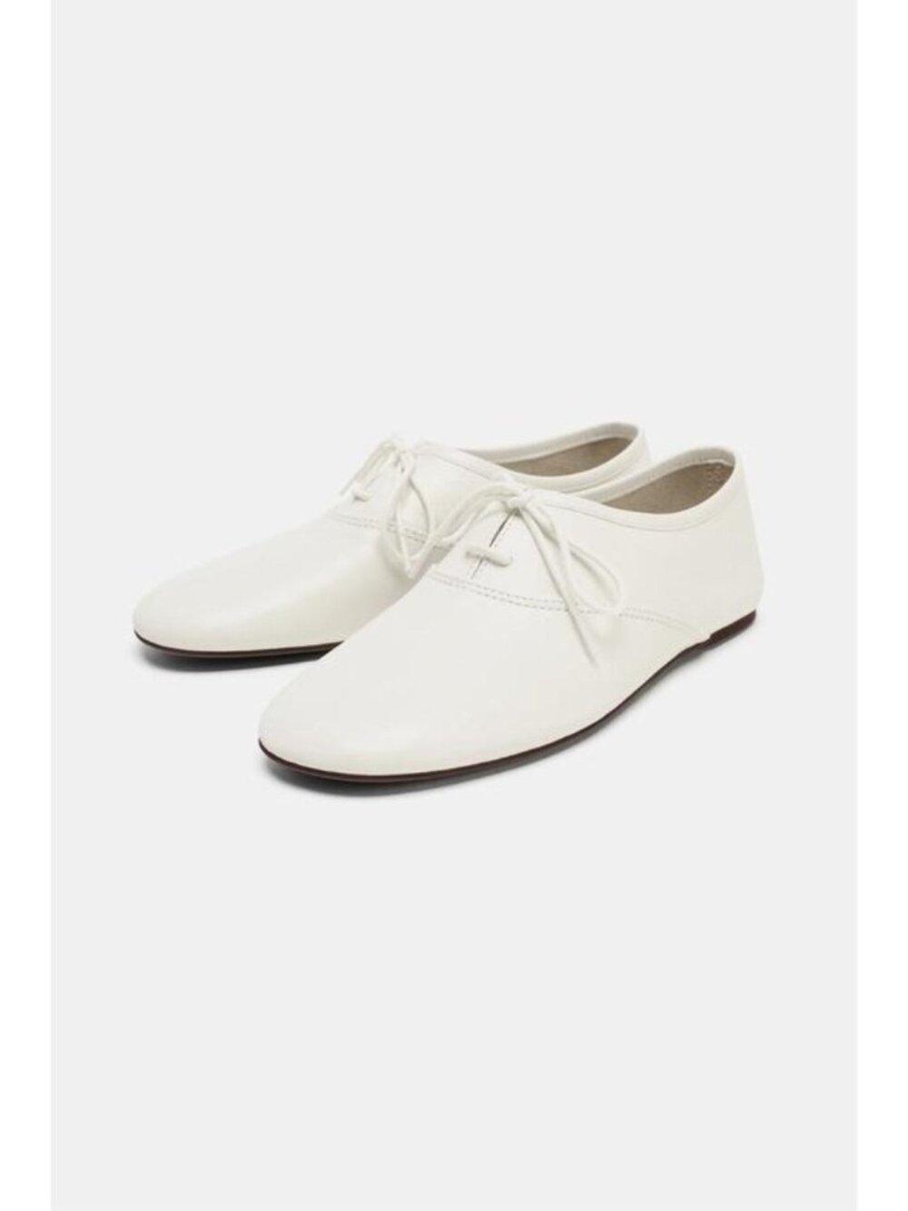 ZARA LEATHER LACE-UP LOAFERS
